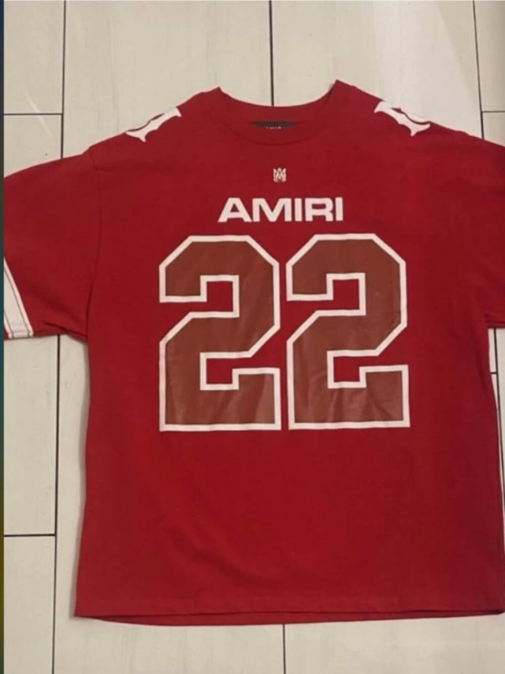 Amiri Jersey Red “22” as Endorsed by 21 Savage